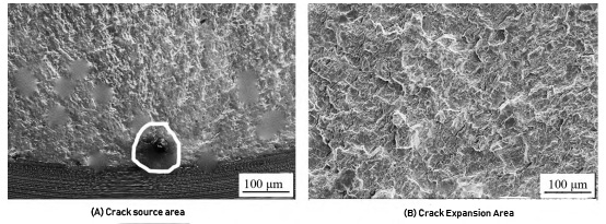 SEM morphology ng fatigue fracture surface ng experimental steel